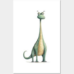 Cute Dinosaur - Brontosaurus Posters and Art